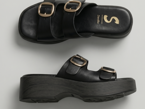 sandales palma noir